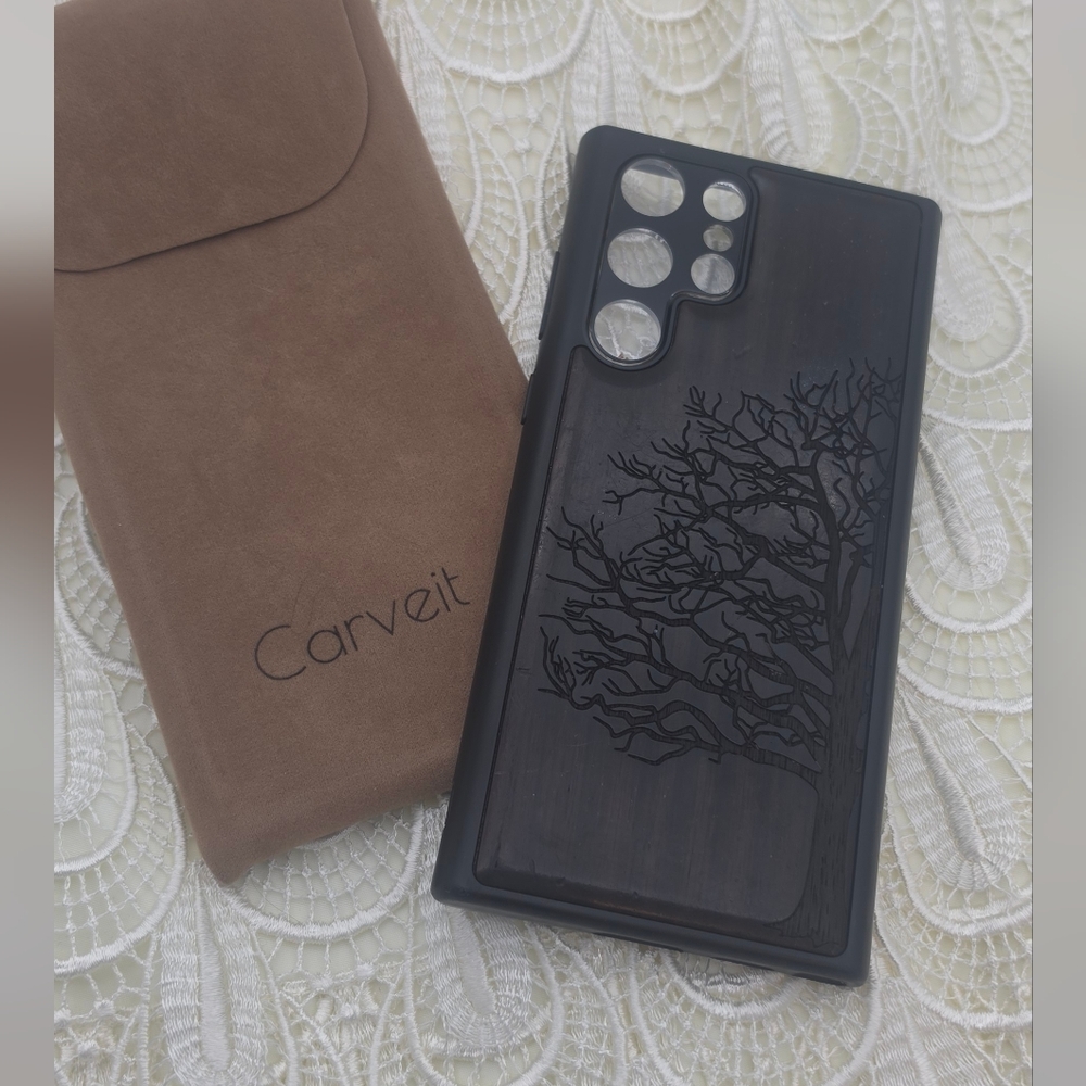 Carveit Dark Wood Tree Phone Case